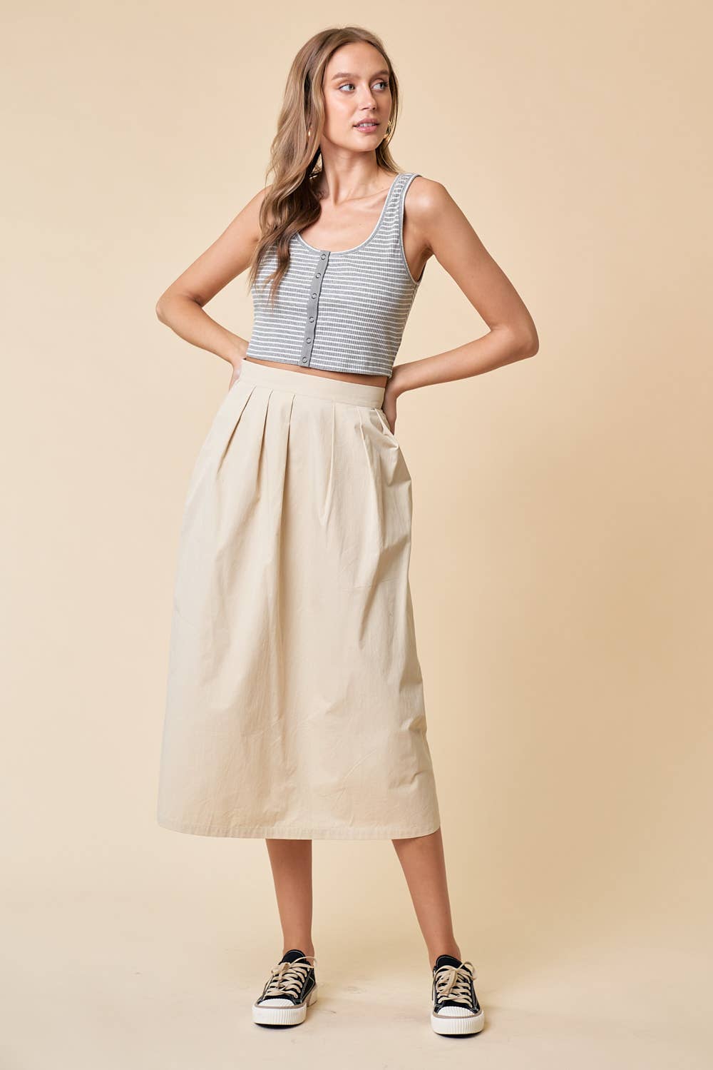 Front Placket Crop Tank - 15125T