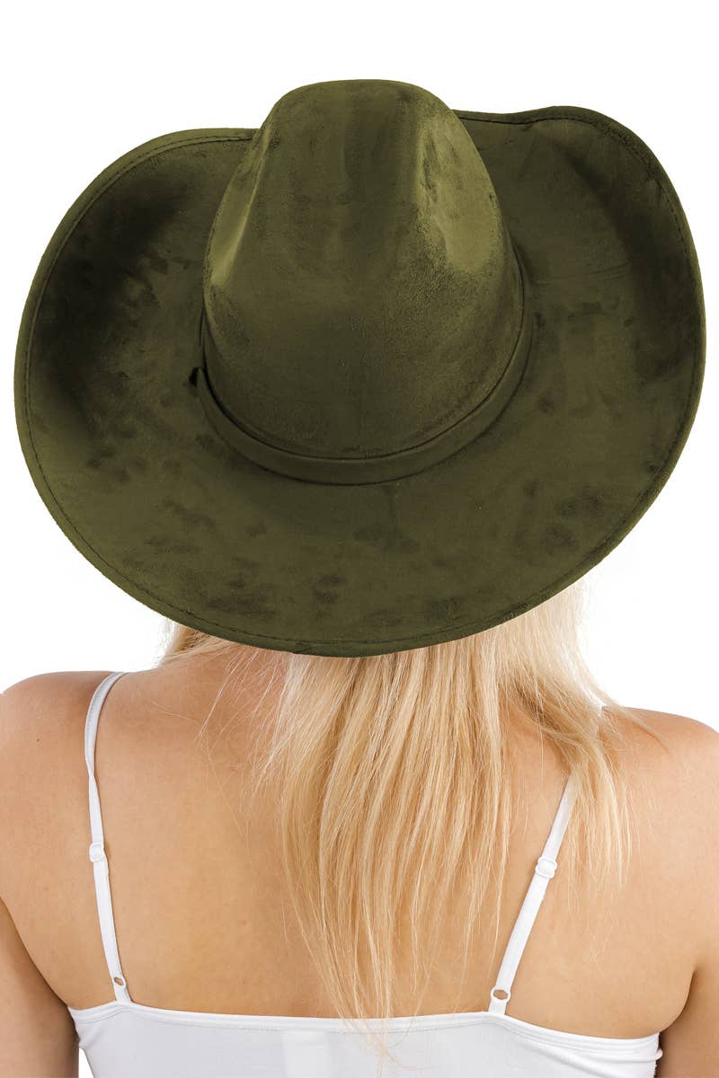 Faux Nubuck Suede Cutter Cowboy Hat