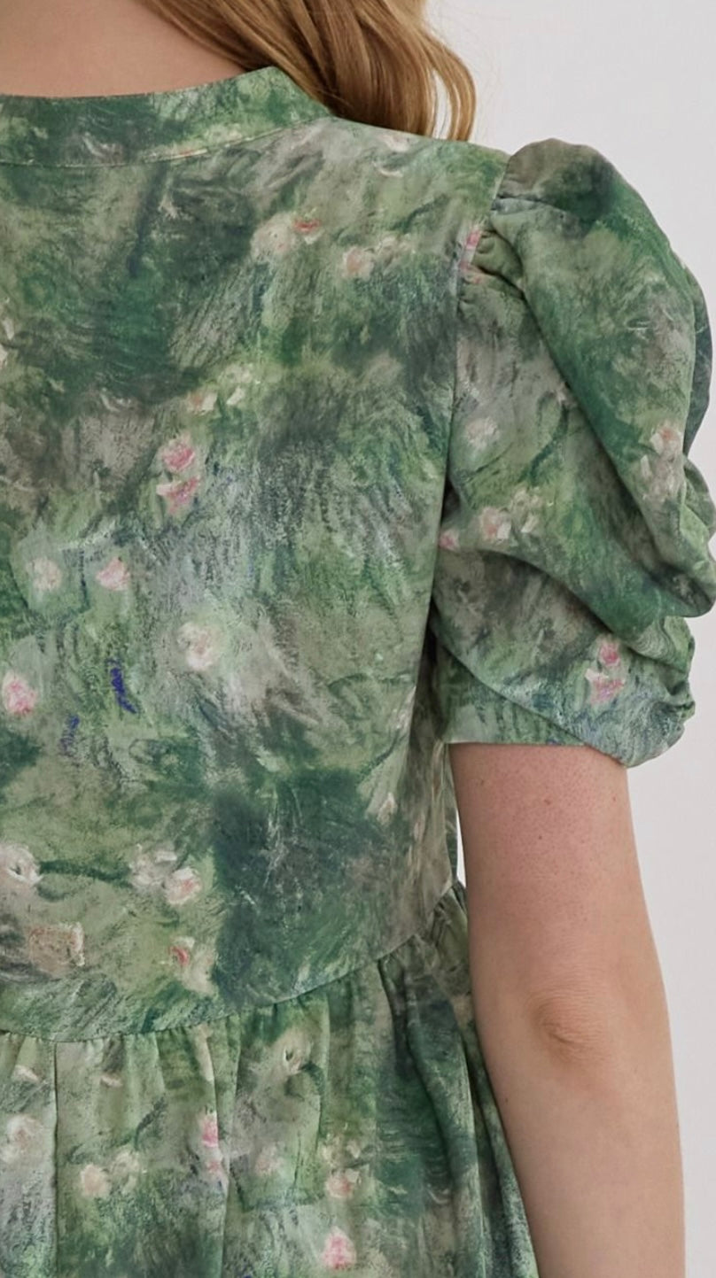 Forester puff sleeve dress