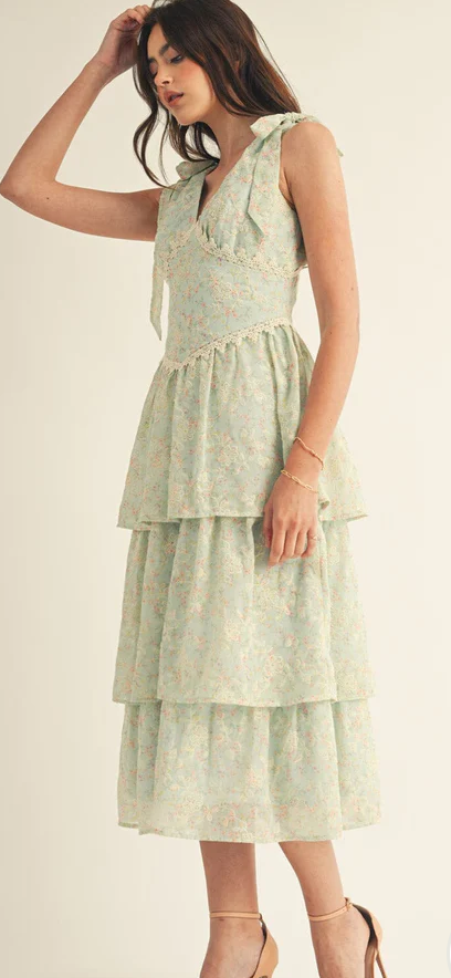 Trina tiered midi