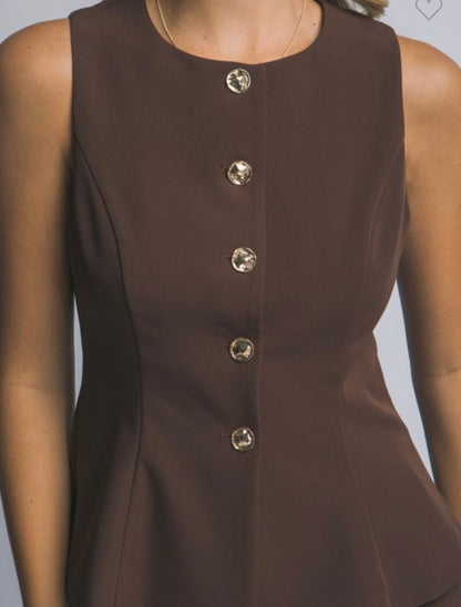 Emmi espresso vest set