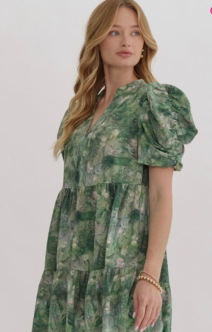 Forester puff sleeve dress