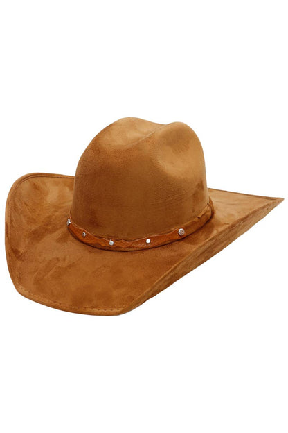 Faux Nubuck Suede Cutter Cowboy Hat