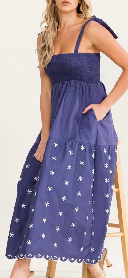 Eliana embroidered maxi