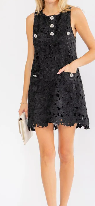 Cleo crochet mini dress
