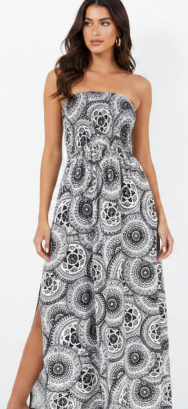 Geometric maxi dress