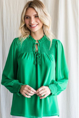 Beautiful kelly green top