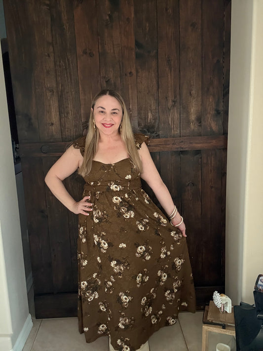 Bel brown sugar maxi dress