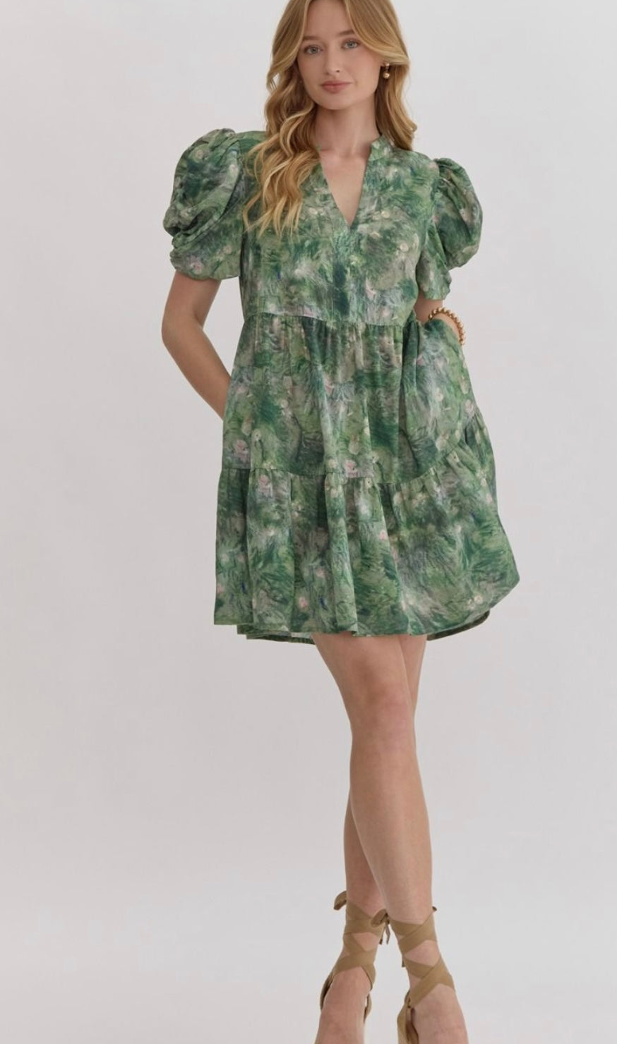 Forester puff sleeve dress