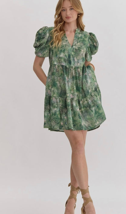 Forester puff sleeve dress