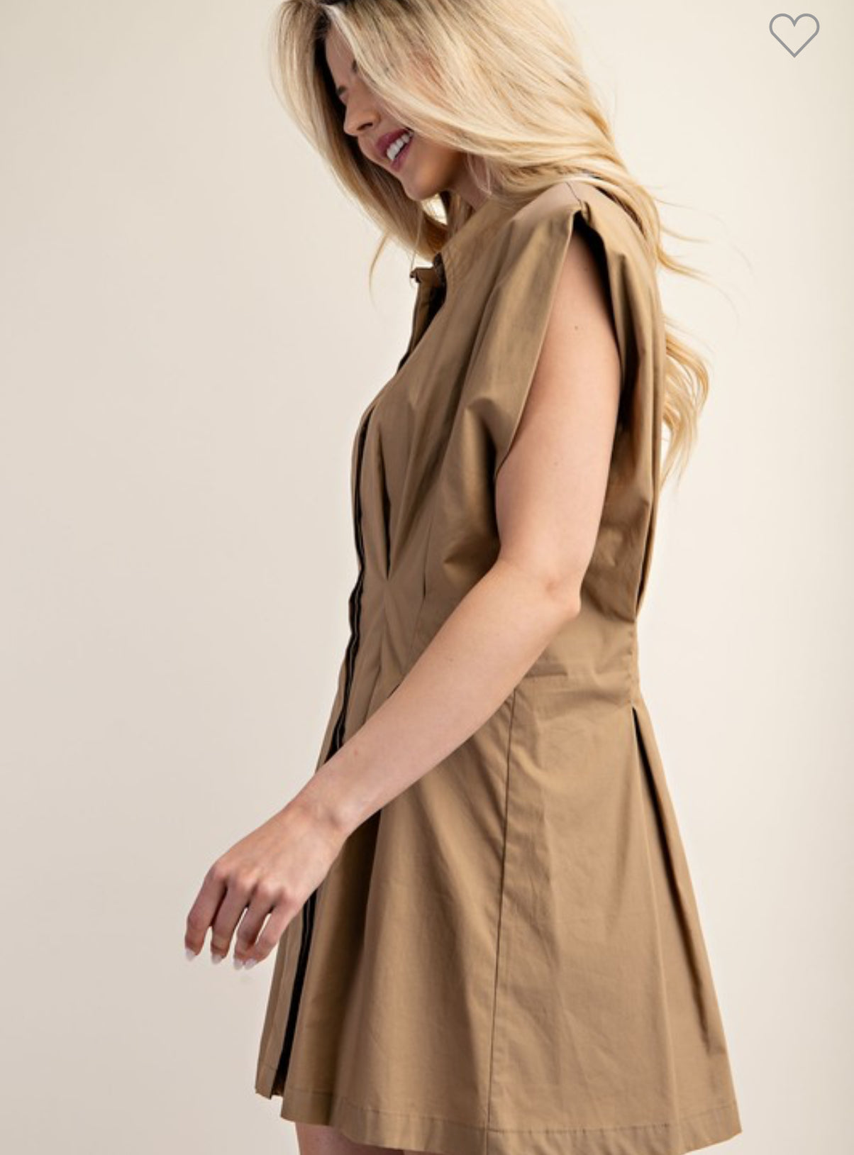 Palmer pleated waist mini dress