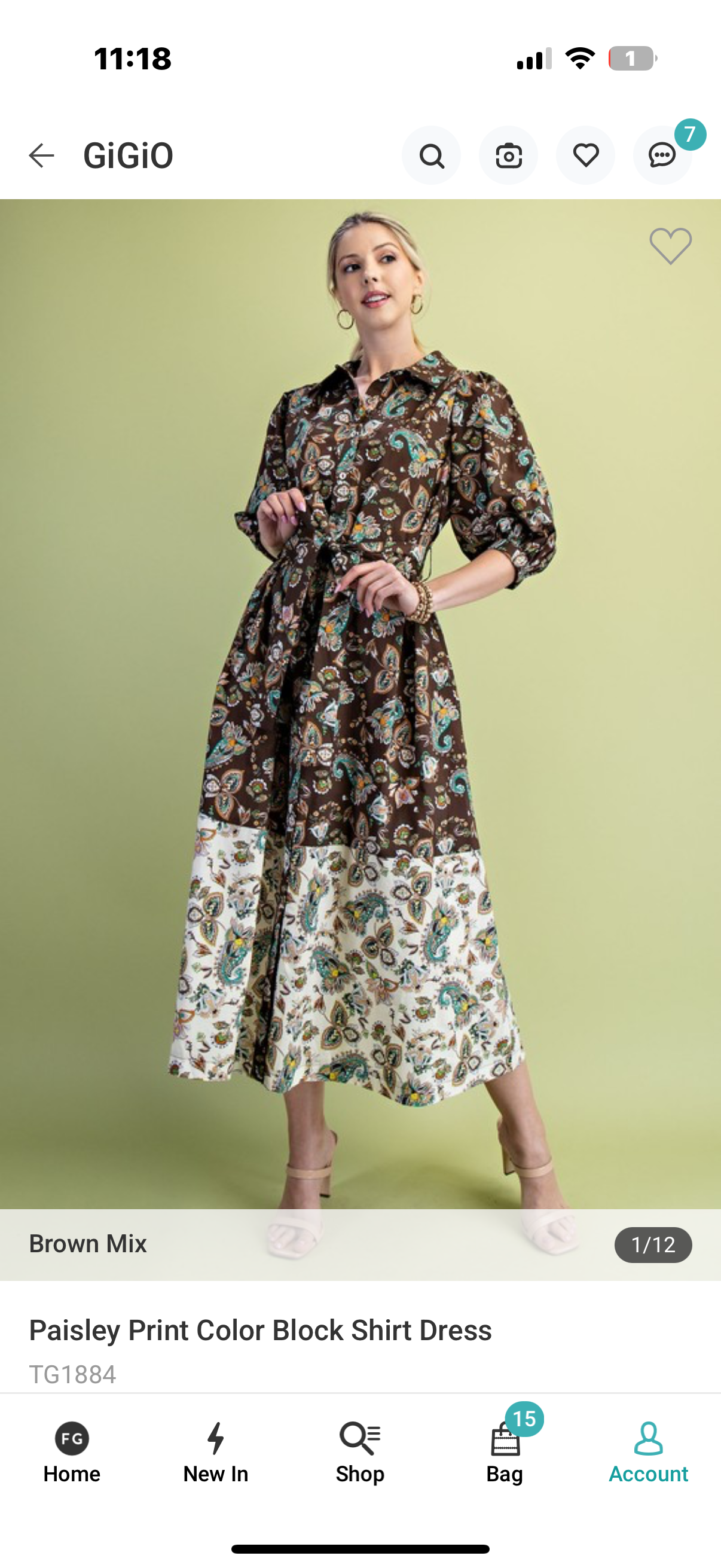 Emmarie espresso paisley dress