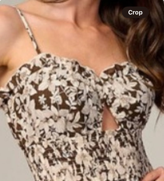 Nancy Navy smocked waist dress