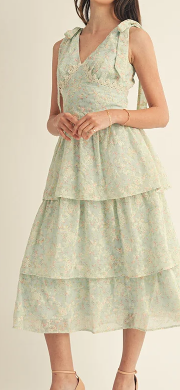 Trina tiered midi
