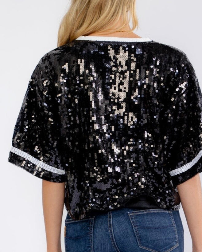 Sassy sequins gameday tops