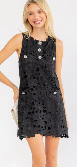 Cleo crochet mini dress