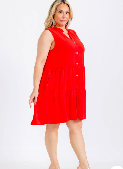 Tate sleeveless tiered dress
