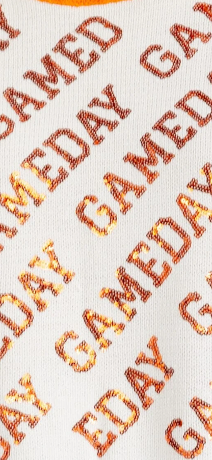 Orange gameday graffiti top