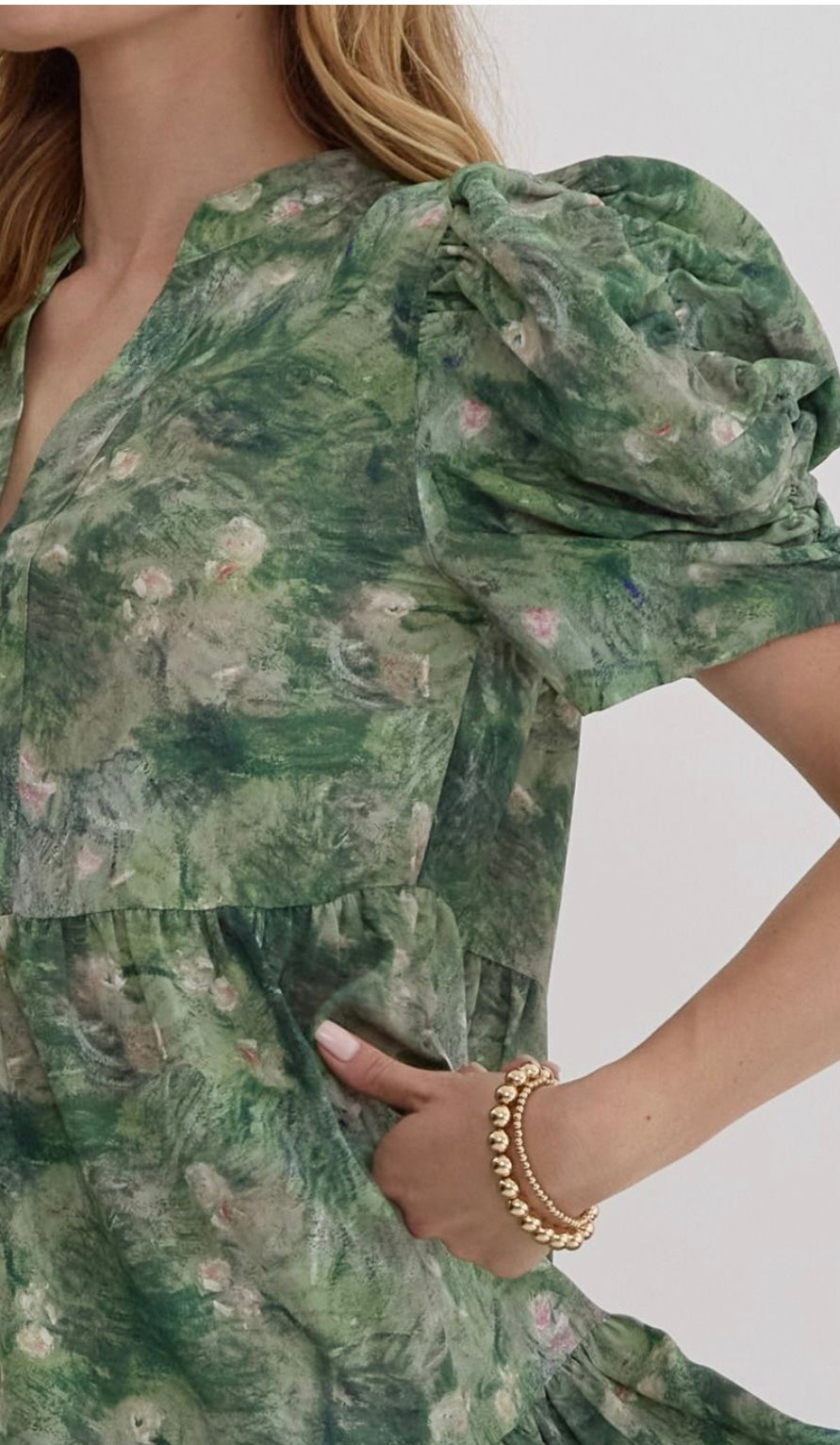 Forester puff sleeve dress