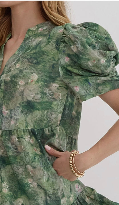 Forester puff sleeve dress