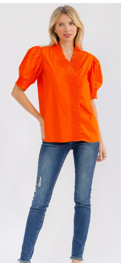 Vaquero mock neck top