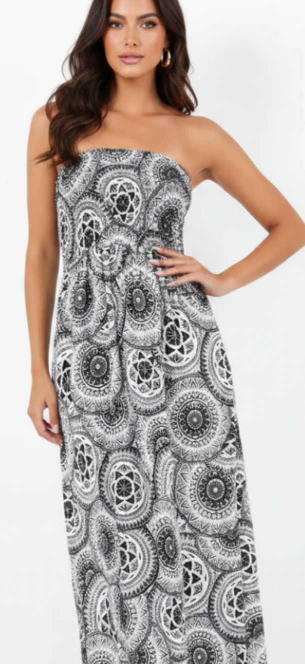 Geometric maxi dress