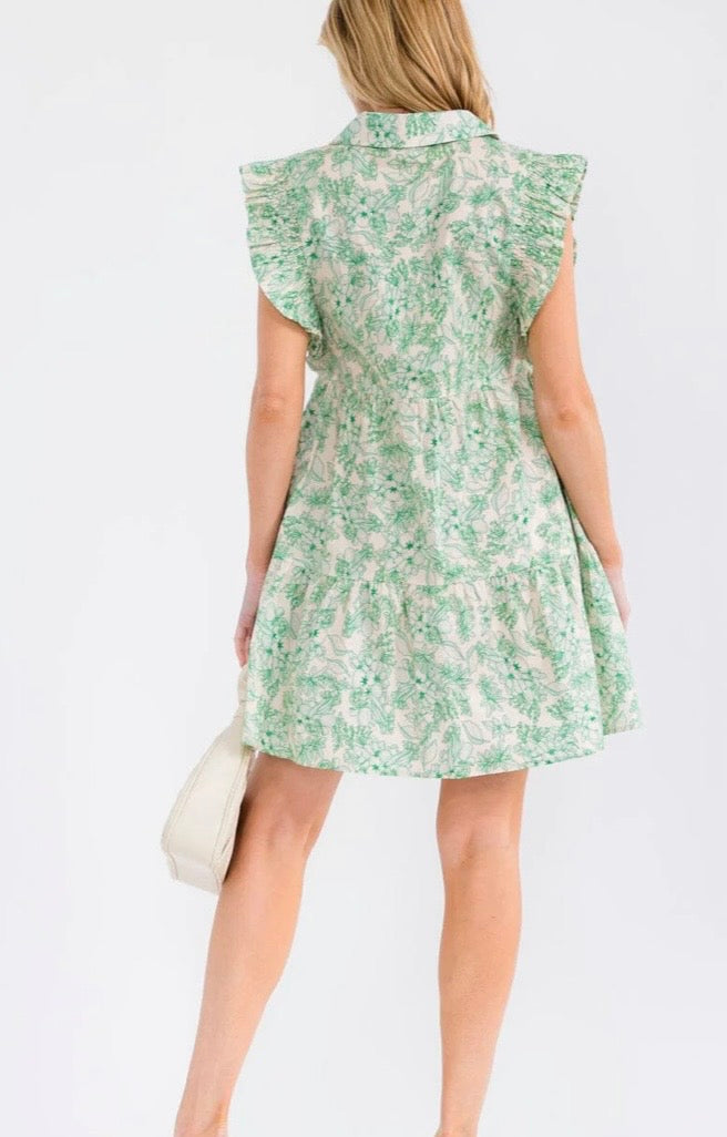 Fernie flare sleeve mini dress