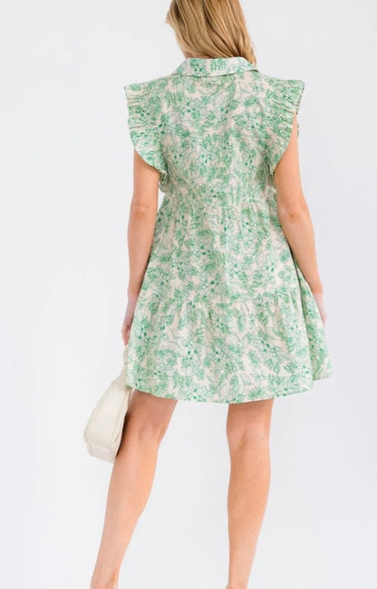 Fernie flare sleeve mini dress