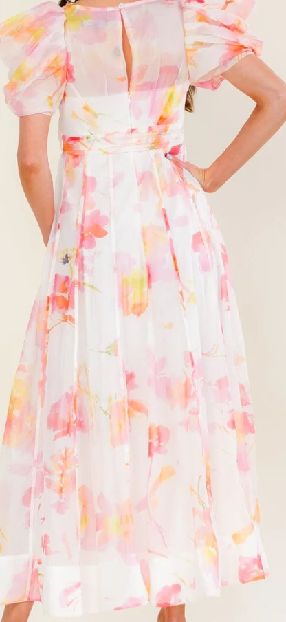 Beulah bubble sleeve dress