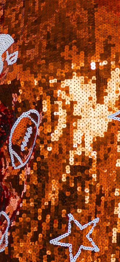 Sassy sequins gameday tops
