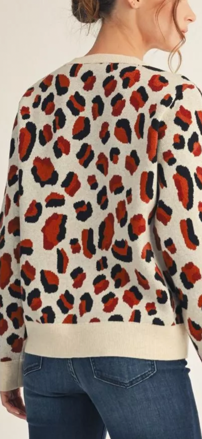 Lee leopard cardigan  * pre sale $26