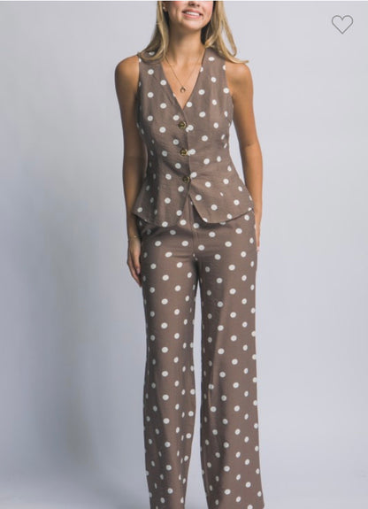 Presley polka vest set