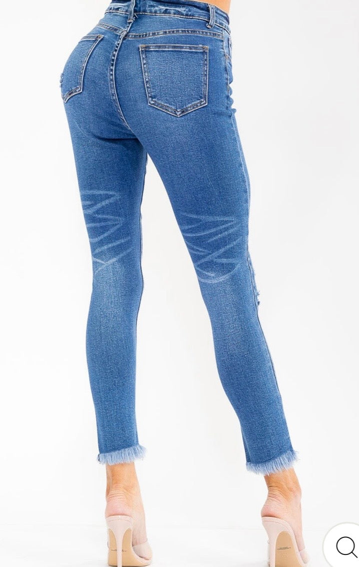 Entro skinny stretch distress denim