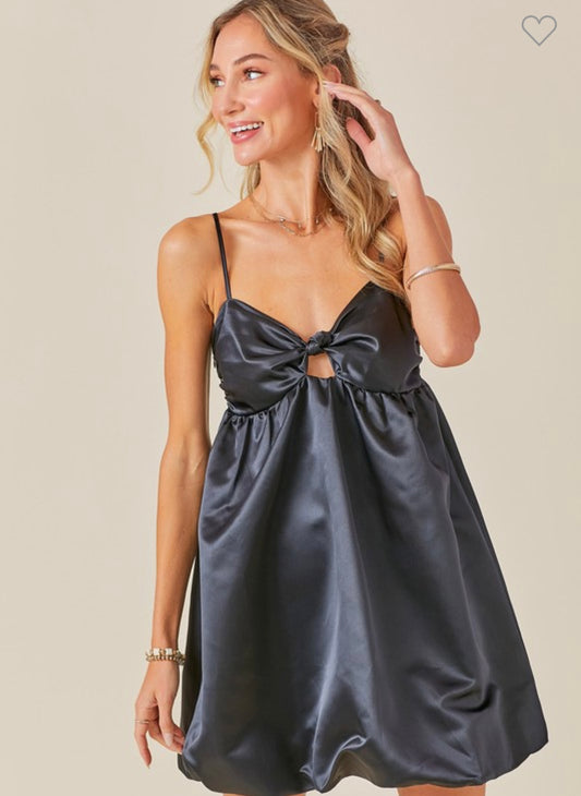 Kylee knotted bubble hem dress