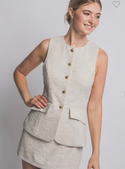 Vivían vest short set