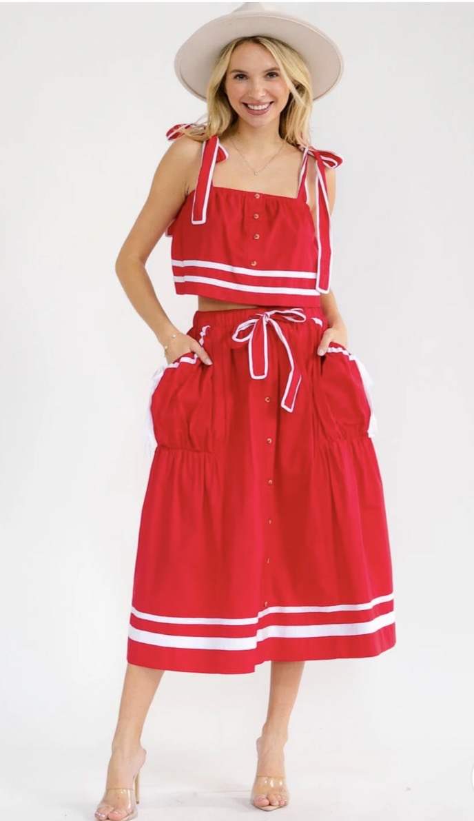Reba red 2 piece set