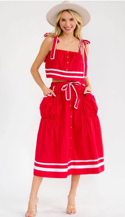 Reba red 2 piece set
