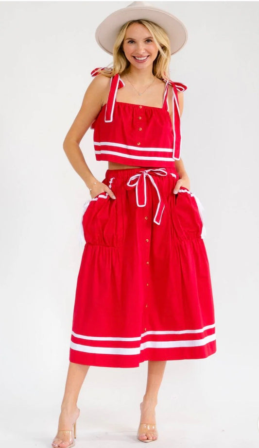Reba red 2 piece set