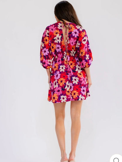 Barbs multi color flower dress