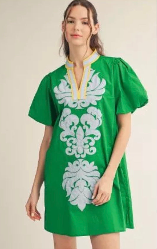 Ella embroidered short dress