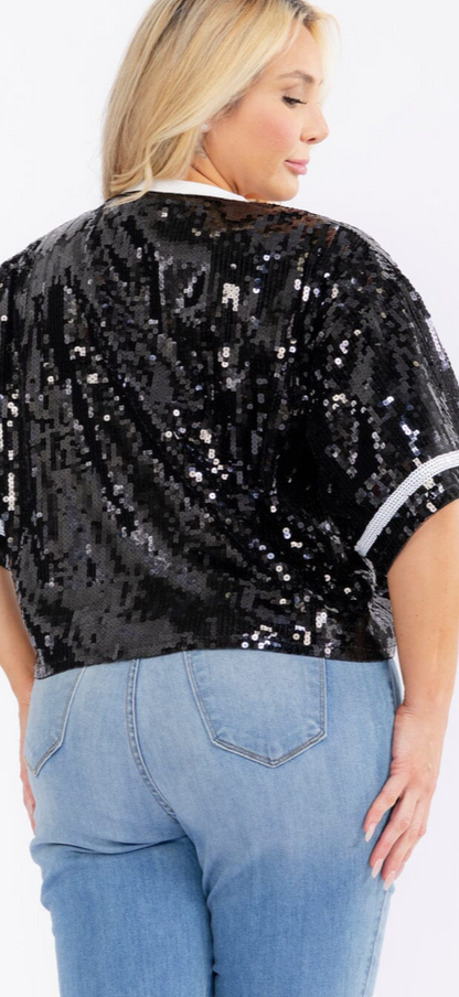 Sassy sequins gameday tops
