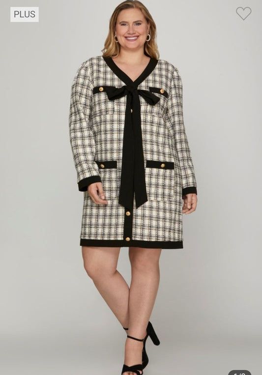 Tatiana tweed curvy dress