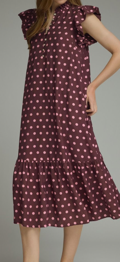 Sienna polka dot maxi