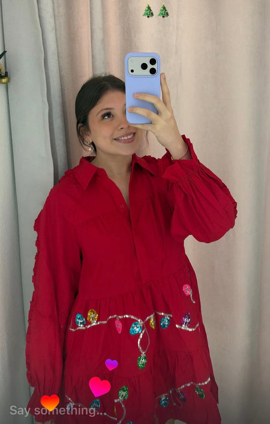 Christmas lights dress