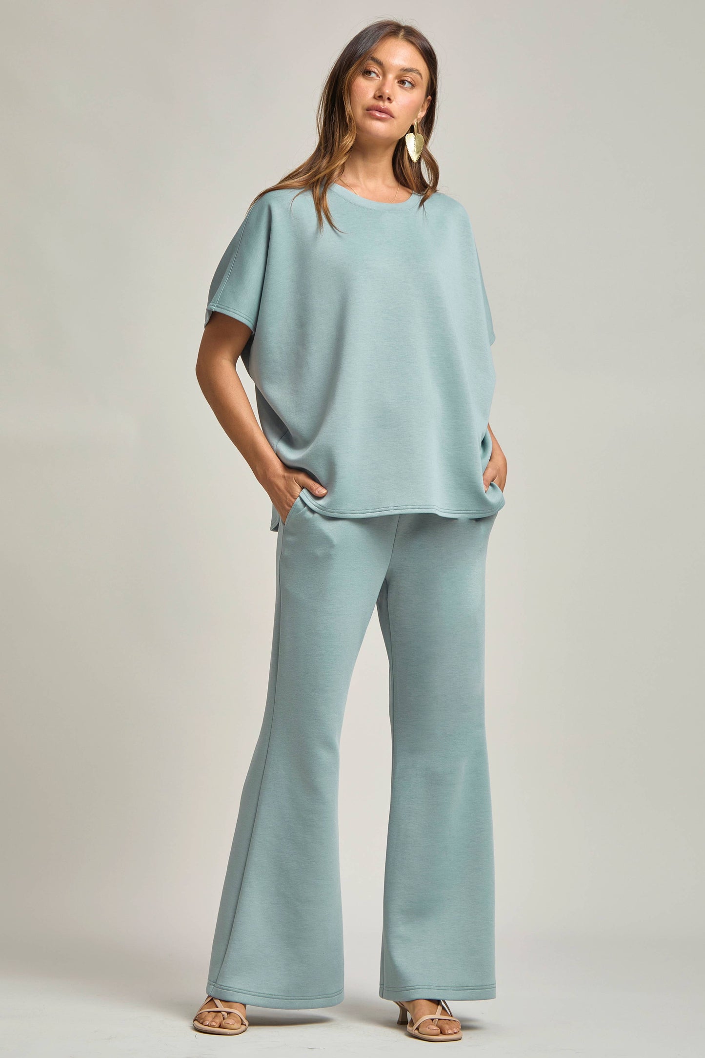 Polly Poncho Top + Bell Bottom Modal Set