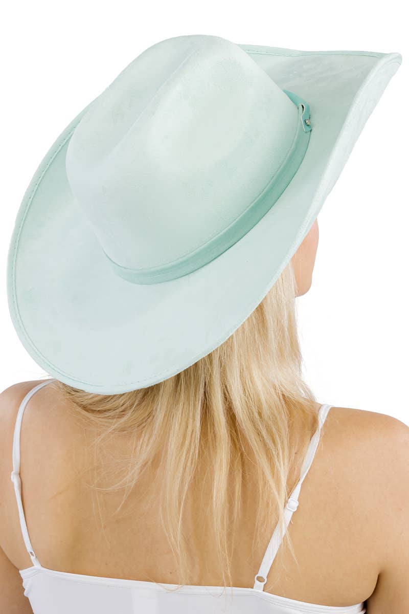 Faux Nubuck Suede Cutter Cowboy Hat