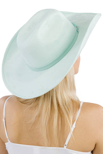 Faux Nubuck Suede Cutter Cowboy Hat