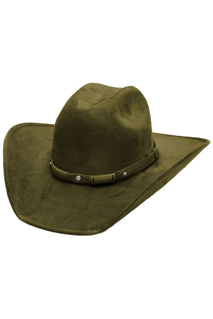 Faux Nubuck Suede Cutter Cowboy Hat