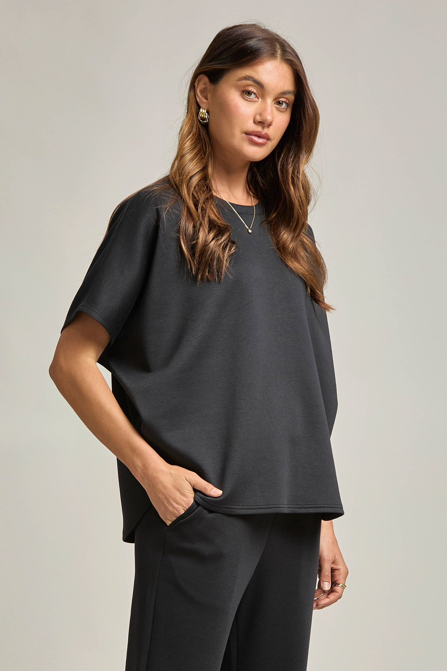 Polly Poncho Top + Bell Bottom Modal Set