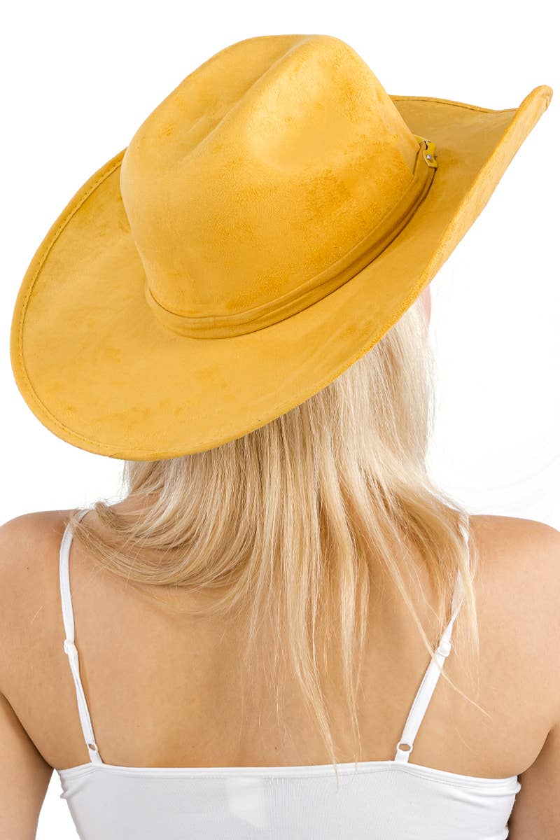 Faux Nubuck Suede Cutter Cowboy Hat